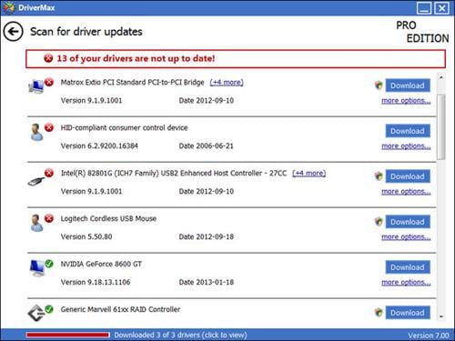 Скриншот программы DriverMax
