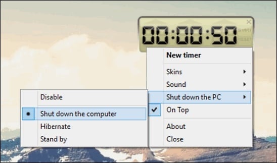 Программа "Free Desktop Timer"