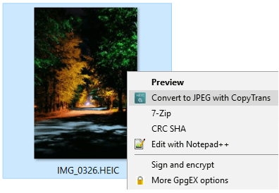Пункт конвертации в JPEG
