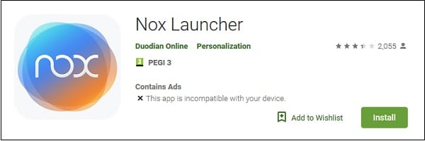 Приложение Nox Launcher