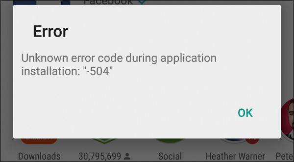 Ошибка 504 при установке приложения на Android