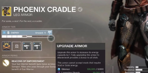 Phoenix Cradle Leg Armor