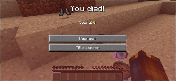 minecraft you died