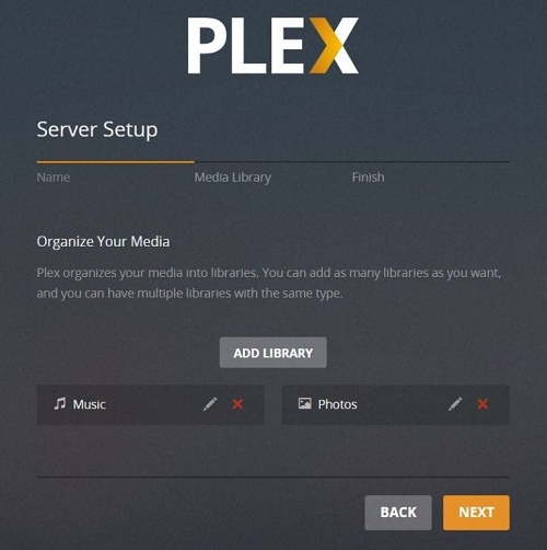 Настройки сервера Plex