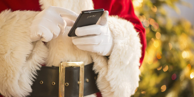 Дед Мороз с телефоном