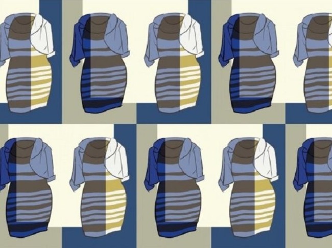 Изменение восприятия цветов платья в зависимости от окружения и освещения