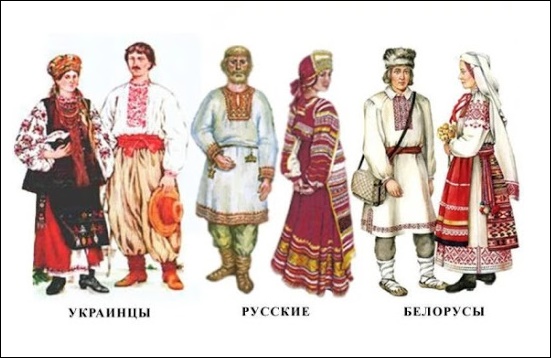 Иллюстрация русский украинец беларус