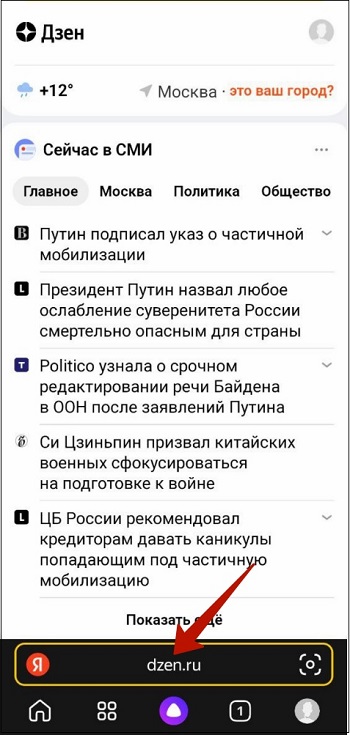 Сервис dzen.ru