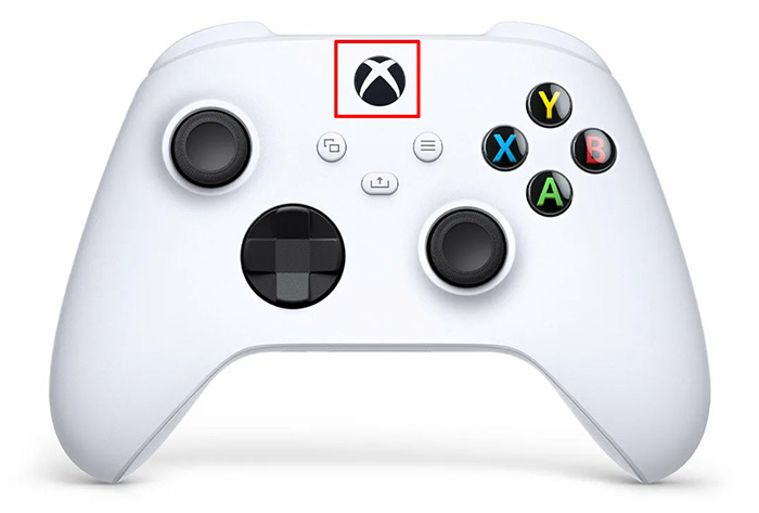 Геймпад Xbox с кнопкой