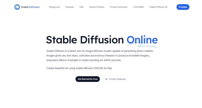 Сайт с генерацией в Stable Diffusion онлайн 