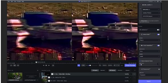 Улучшение старого ролика в Topaz Video AI 