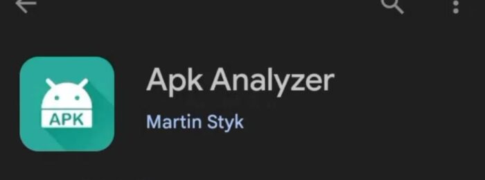 Приложение APK Analyzer 