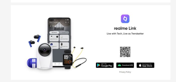 Приложение Realme Link на официальном сайте 