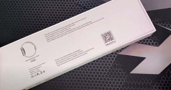 QR-код на коробке Smart Watch X8 PRO