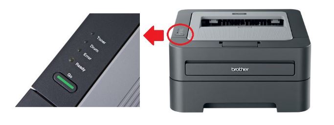 Кнопки сброса на принтере 