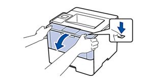 Открытие принтера для установки картриджа 